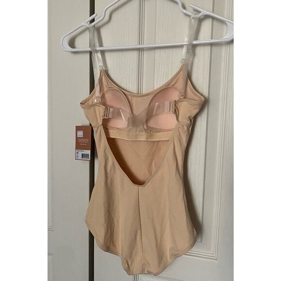 NWT Capezio Camisole Leotard with Bratek in Nude Color - Size Small - Picture 10 of 13